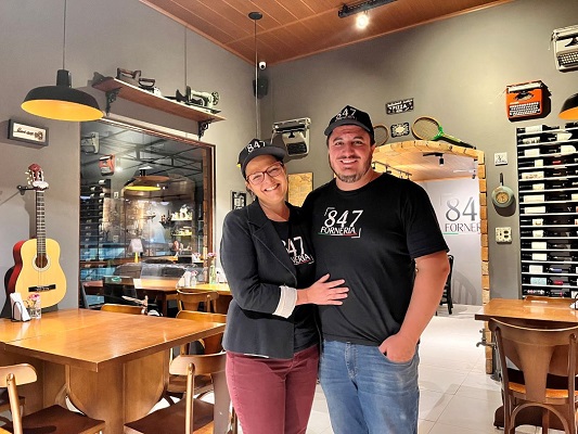 Christine Carpes e Oseas Tomasi socios da Forneria 847 1 - Acontece Gramado