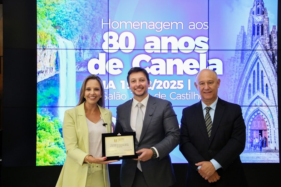 Delegada Nadine prefeito e deputado Pepe Vargas - Acontece Gramado
