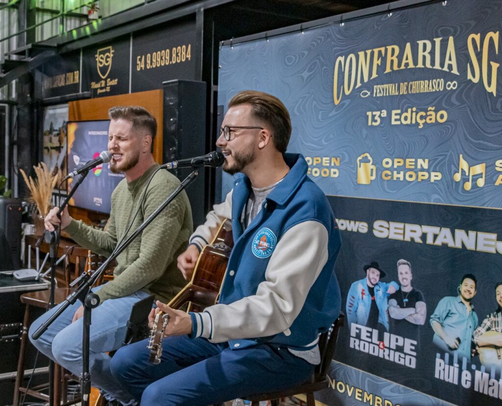 Open churras: Confraria SG em Gramado terá estação com Wagyu, a carne mais cara do mundo 2 Dupla Augusto e rafael e atracao em novembro - Acontece Gramado