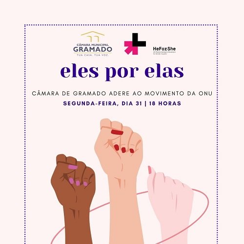 Câmara de Gramado adere ao "He for She" da ONU Mulheres, movimento focado em direitos humanos 1 He for She 1 - Acontece Gramado