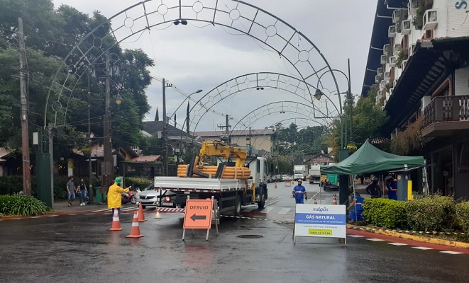 Sulgás inaugura rede de abastecimento de gás natural para Gramado e Canela 1 Obra em Gramado - Acontece Gramado