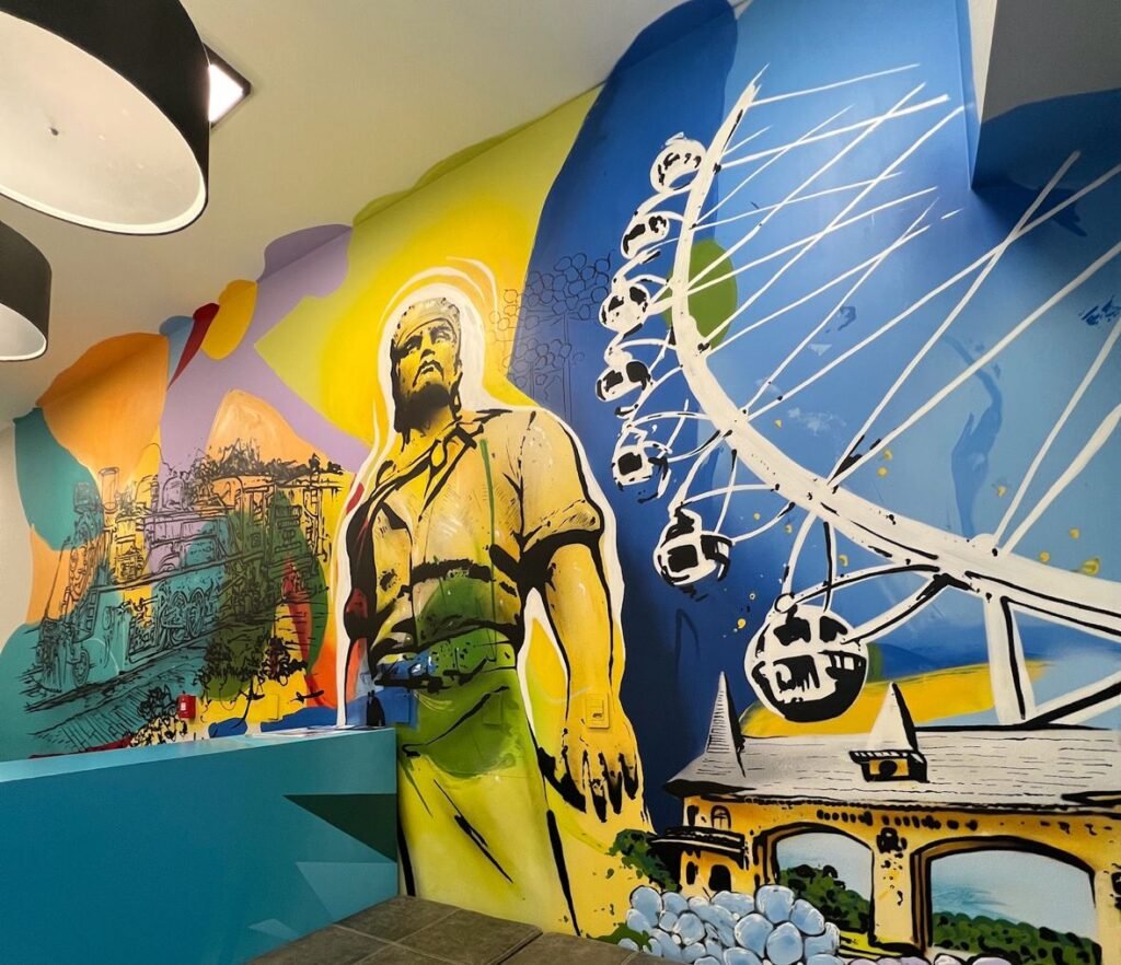 Artista cria grafite de 25 m² com homenagem ao Turismo Gaúcho no Aeroporto Salgado Filho 1 Obra grafite Jackson Aeroporto Salgado Filho 2 - Acontece Gramado