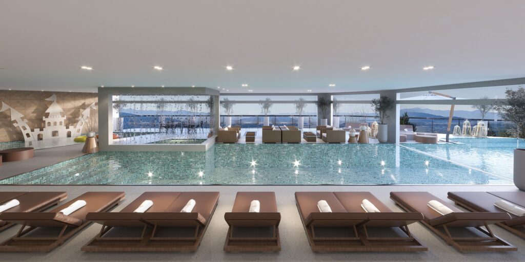 R$ 200 milhões: Inicia a construção do Golden Villagio Laghetto, primeiro resort de Canela 2 Piscina - Acontece Gramado