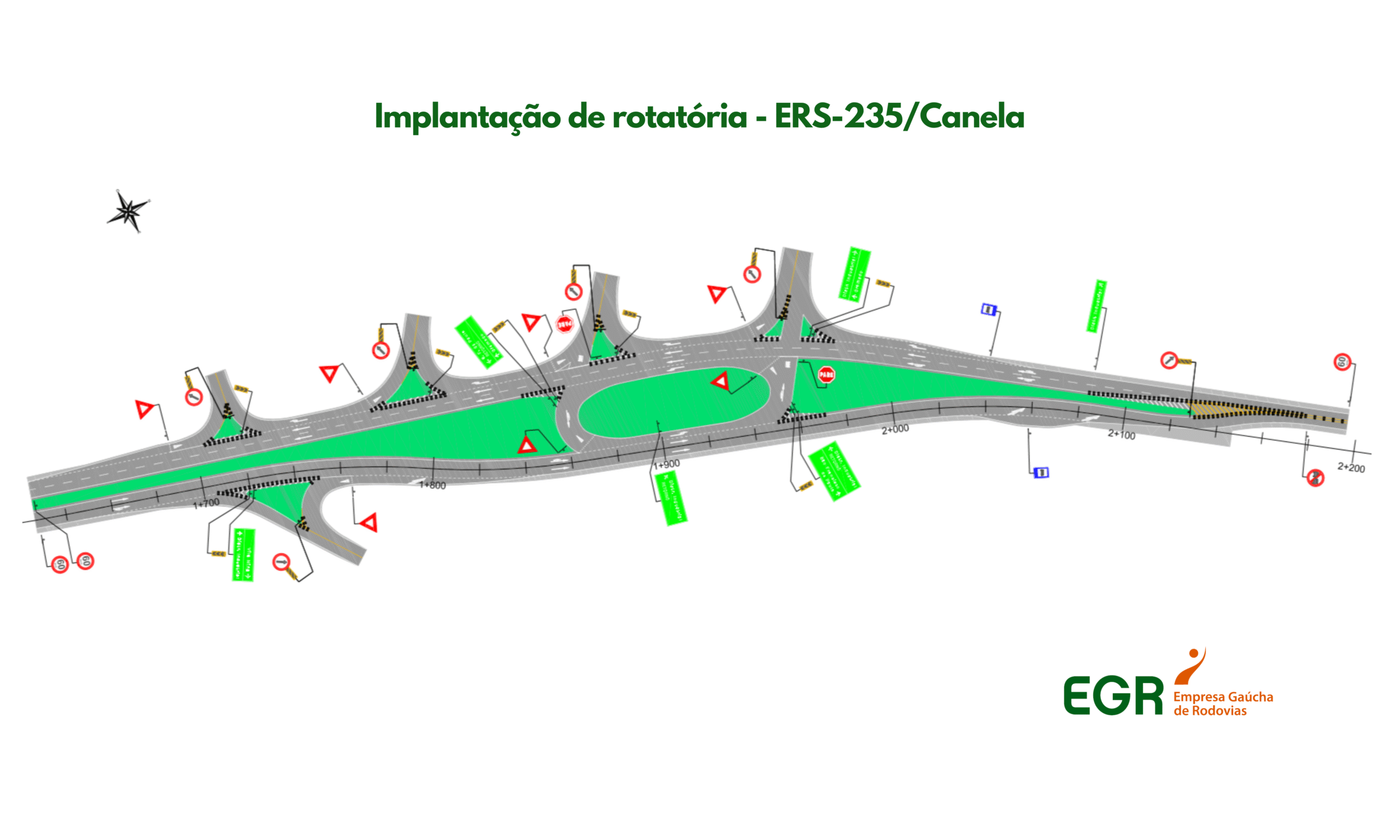 Governo do RS autoriza implantação de rotatória na chegada a Canela via São Francisco de Paula 2 Projeto rotatoria ERS 235 Canela EGR scaled - Acontece Gramado