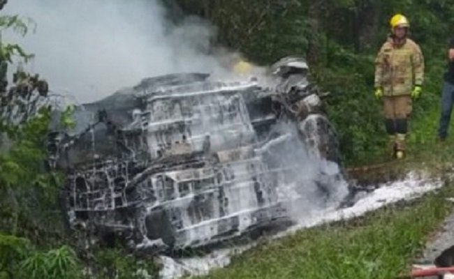 Motorista morre carbonizado em acidente de trânsito em Gramado 1 acidente 1 - Acontece Gramado