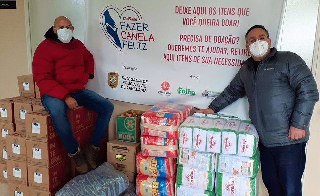 Moradores do Reserva da Serra doam uma tonelada de alimentos 1 doacao - Acontece Gramado