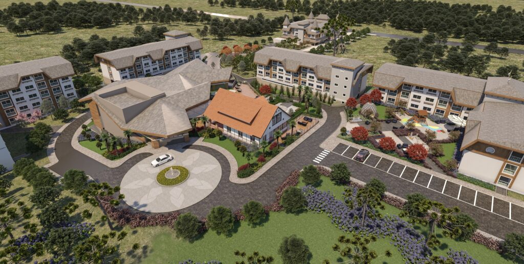 R$ 200 milhões: Inicia a construção do Golden Villagio Laghetto, primeiro resort de Canela 3 geral aerea 1 - Acontece Gramado