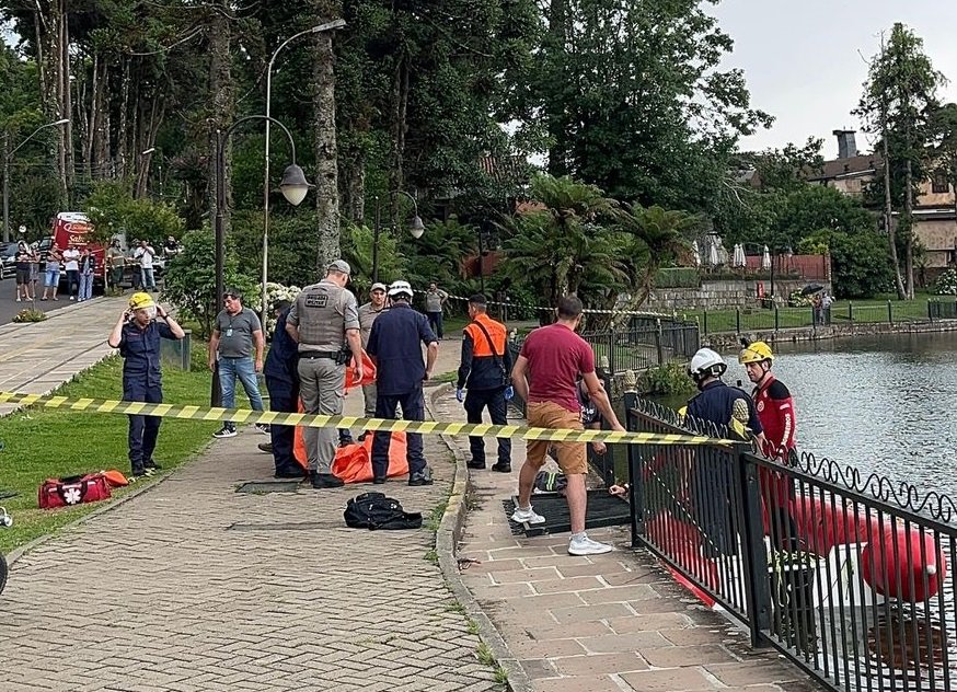 Corpo de homem é resgatado sem vida no Lago Joaquina Rita Bier em Gramado 1 lago joaquina homem - Acontece Gramado
