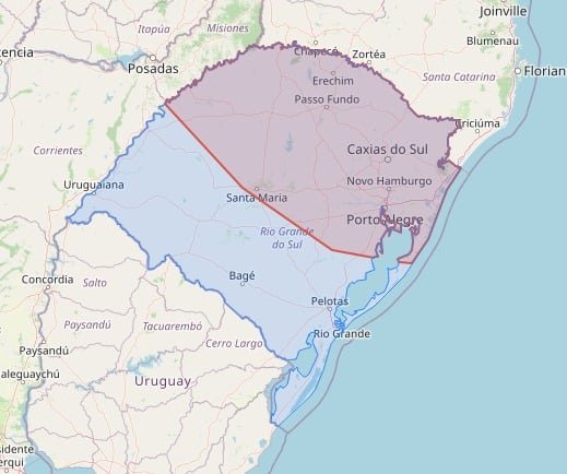 Defesa Civil alerta para temporais, rajadas de vento e queda de granizo na Serra Gaúcha 1 mapa 3 - Acontece Gramado