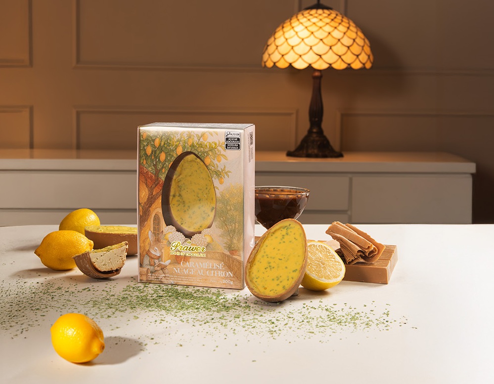 Prawer projeta crescimento de 25% e aposta em "nuvem de limão" para a Páscoa 2026 1 Ovo Nuage Au Citron - Acontece Gramado