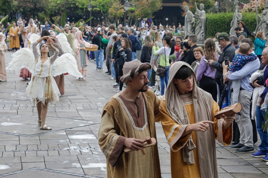 75 vagas: Inscrições abertas para elencos das procissões do Gramado Aleluia na Páscoa em Gramado 1 procissao ramos foto cleiton - Acontece Gramado