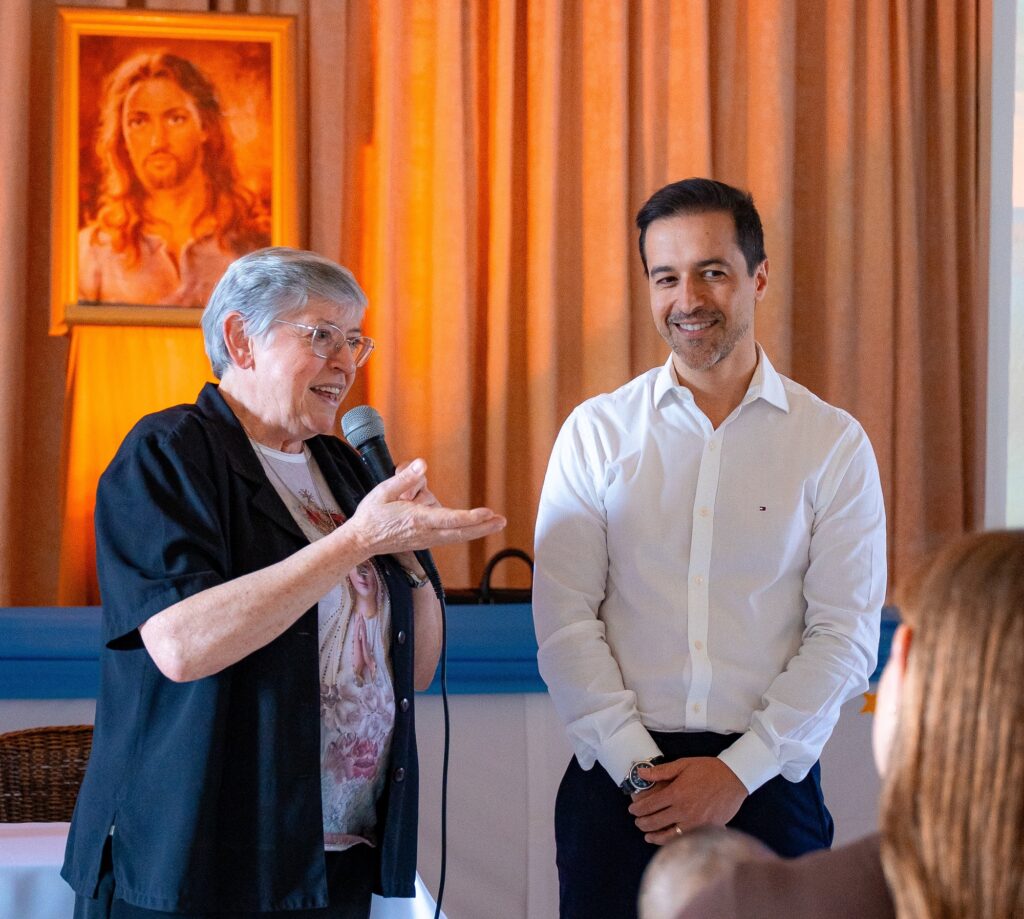 Irma Sonia Maria Southier e Dr Marcelo Weber medico que comanda novo grupo gestor - Acontece Gramado