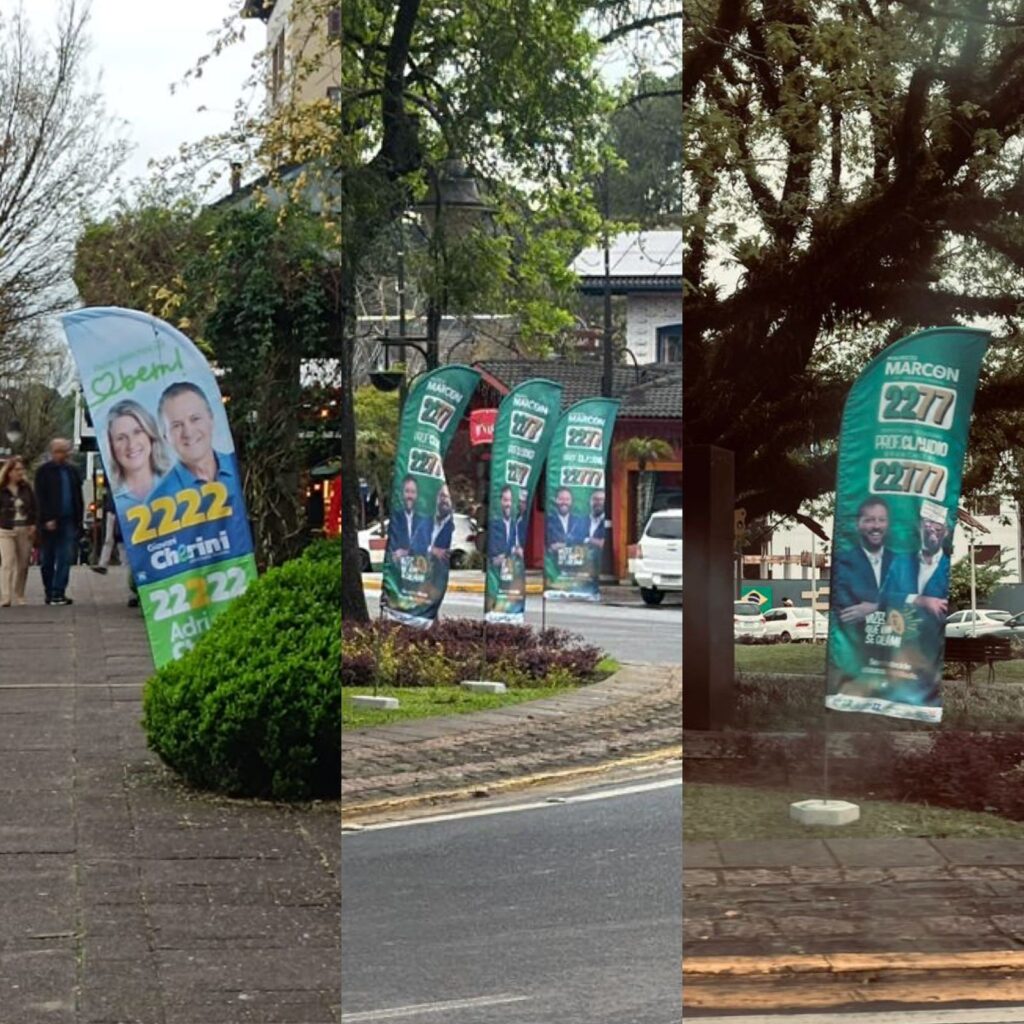 Candidatos "de fora" ignoram pacto histórico e poluem visualmente as ruas de Gramado 1 campamnha gramado - Acontece Gramado